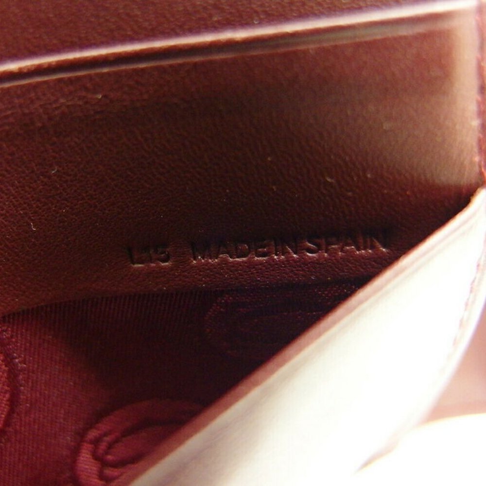 Cartier Two Folded Purse Mastline Bordeaux Leather Authentic USED - Picture 8 of 8